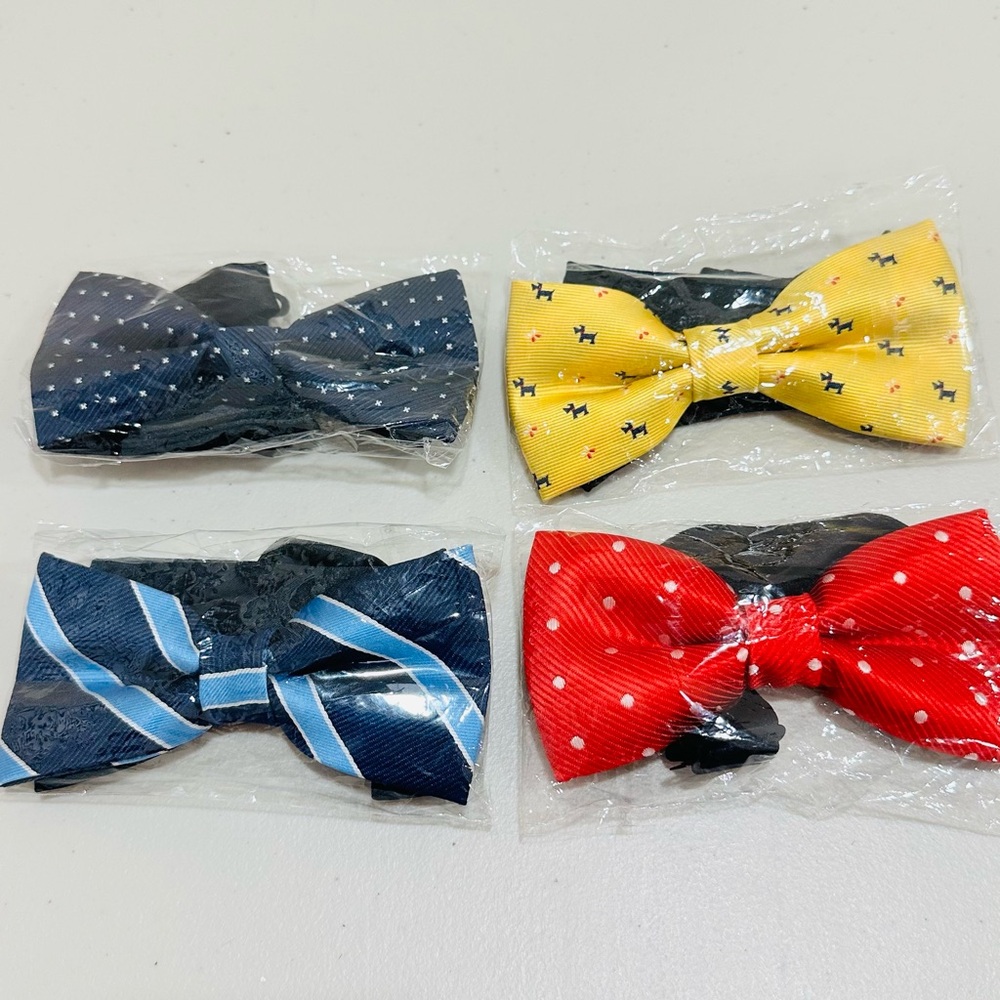 4 PACKS Elegant Adjustable Pre-tied Bow Ties for Men Boys‎ Mixed Color